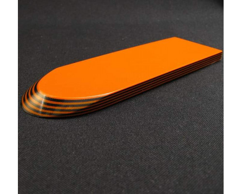 Micarta slips No. 92070 orange with fabric tex 6.2x80x130 mm